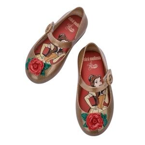 Mini Melissa Sweet Love + Disney Princess Belle Shoes Little Girl’s Size 11